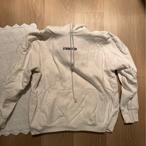 Vetements Cream Hoodie with logo Accent